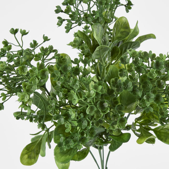 Artificial Mixed Leaf Bush Dark Green 39cm Green - FLORA DESIGNS