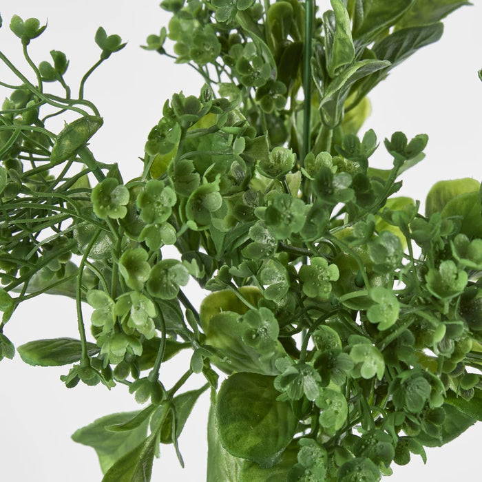 Artificial Mixed Leaf Bush Dark Green 39cm Green - FLORA DESIGNS