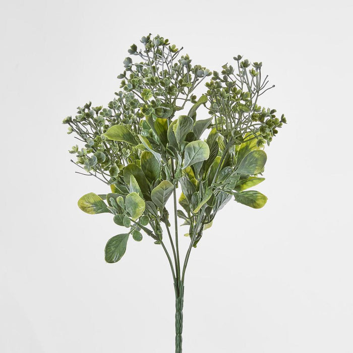 Artificial Mixed Leaf Bush Green 1cm Green - FLORA DESIGNS