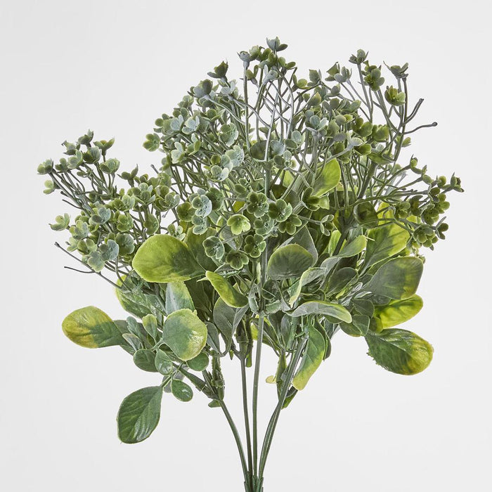 Artificial Mixed Leaf Bush Green 1cm Green - FLORA DESIGNS