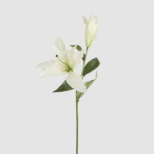 Artificial Casablanca Floral Stem White 76cm White - FLORA DESIGNS