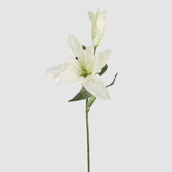 Artificial Casablanca Floral Stem White 76cm White - FLORA DESIGNS