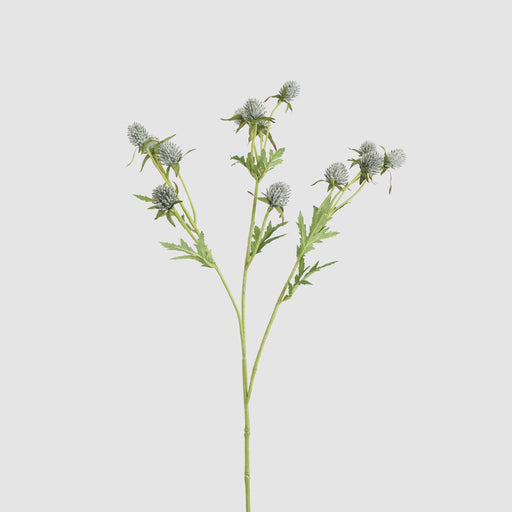 Artificial Thistle Spray Grey Blue 73cm Light Blue - FLORA DESIGNS