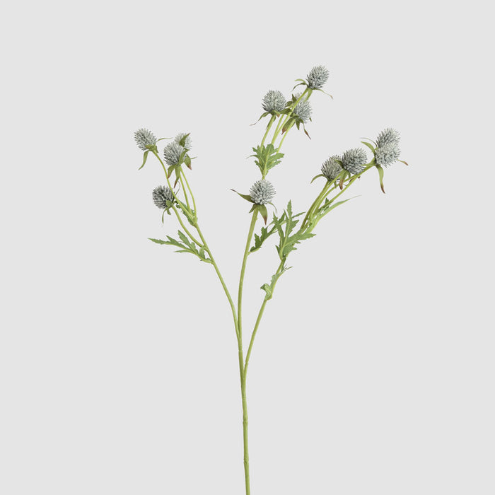 Artificial Thistle Spray Grey Blue 73cm Light Blue - FLORA DESIGNS