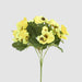 Artificial Yellow Pansy Bush 32cm Yellow - FLORA DESIGNS