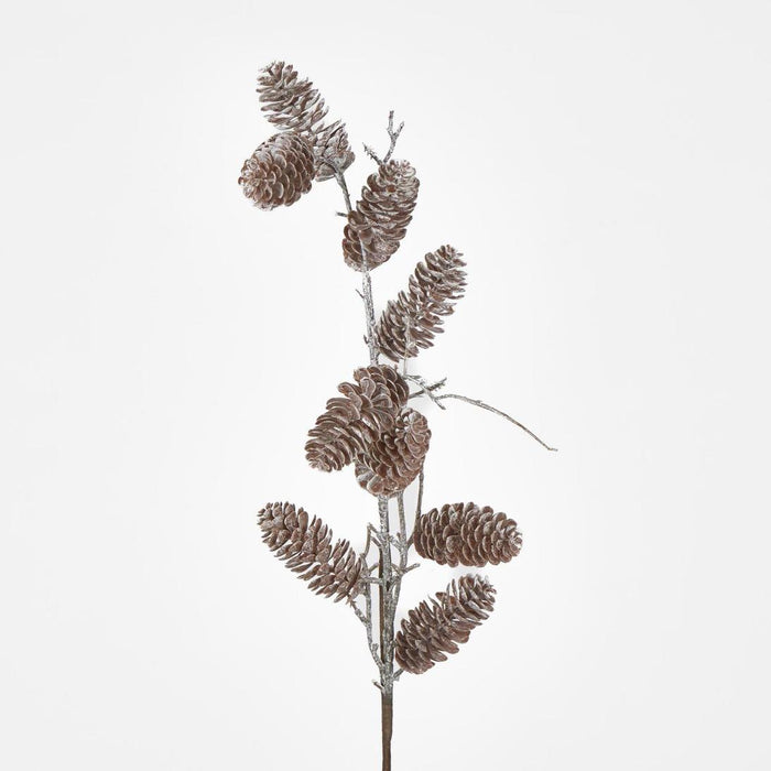 Artificial Pine Cone Branch 63cm Brown - FLORA DESIGNS