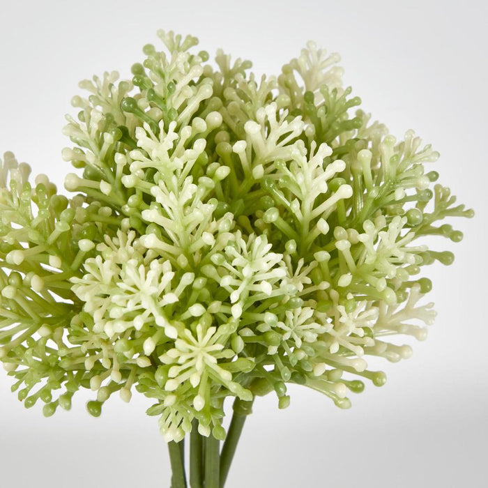 Artificial Pine Berry 20cm White - FLORA DESIGNS