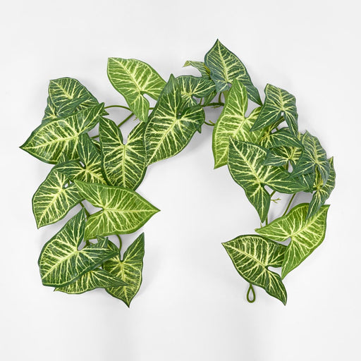Artificial Variegated Taro Leaf Garland - FLORA DESIGNS