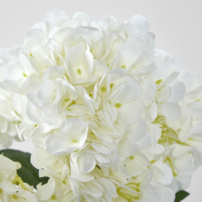 Artificial Hydrangea Bush White 44cm White - FLORA DESIGNS