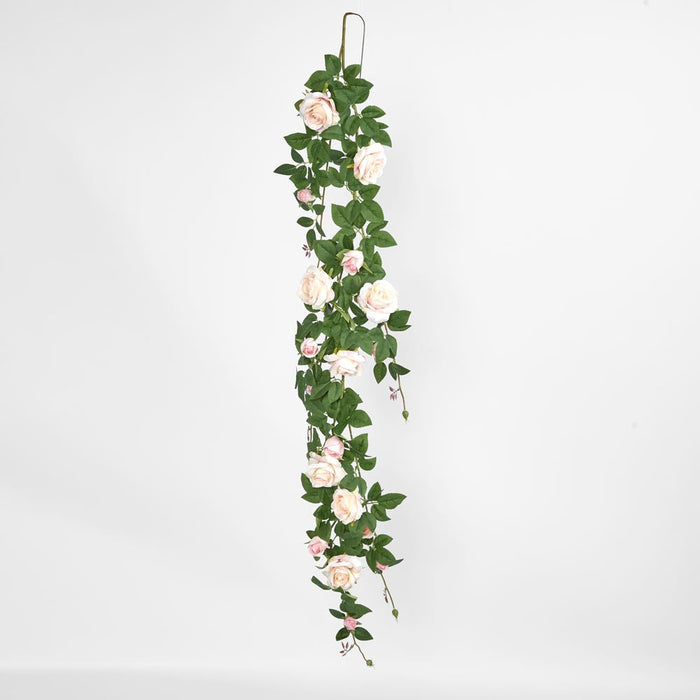 Artificial Rose Garland Light Pink 150cm - FLORA DESIGNS