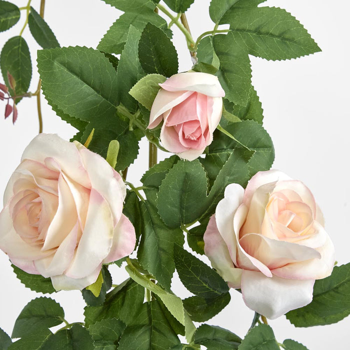 Artificial Rose Garland Light Pink 150cm - FLORA DESIGNS
