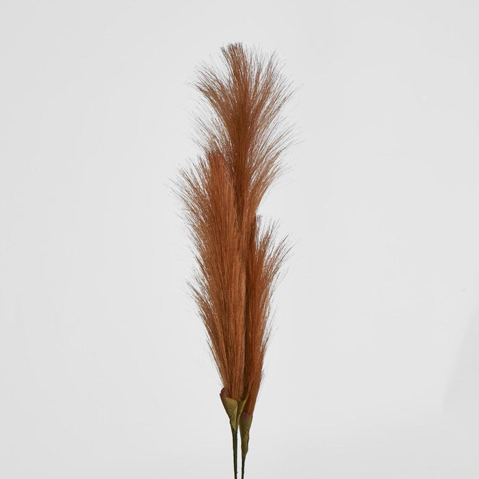 Artificial Pampas Grass Spray 3 Stems Brown 74cm Brown - FLORA DESIGNS