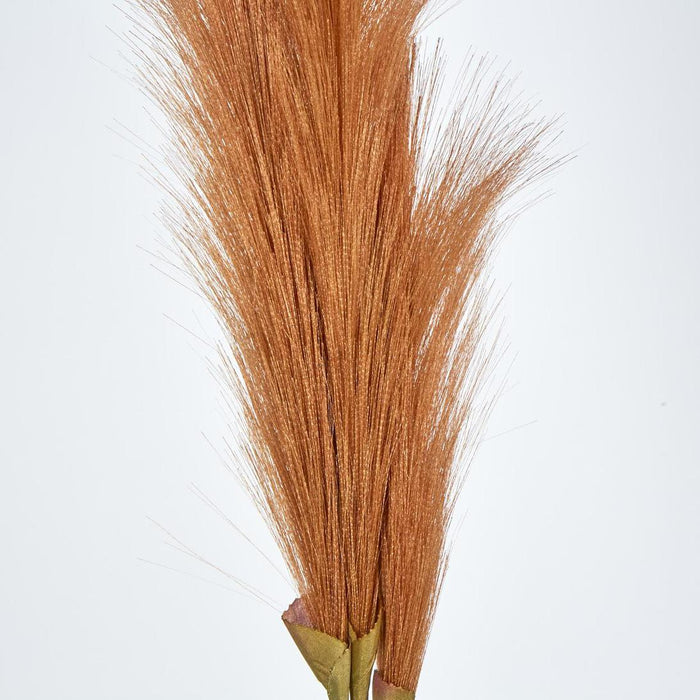Artificial Pampas Grass Spray 3 Stems Brown 74cm Brown - FLORA DESIGNS