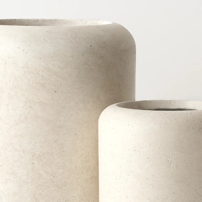 Jasper Textured Pot Grey White Marlstone 48cm Set of 2