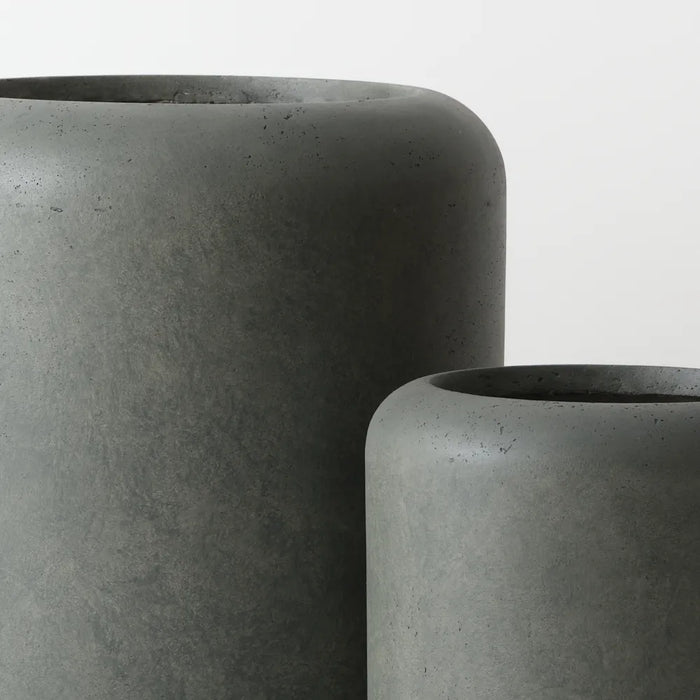 Jasper Textured Pot Olive Green 48cm Set of 2