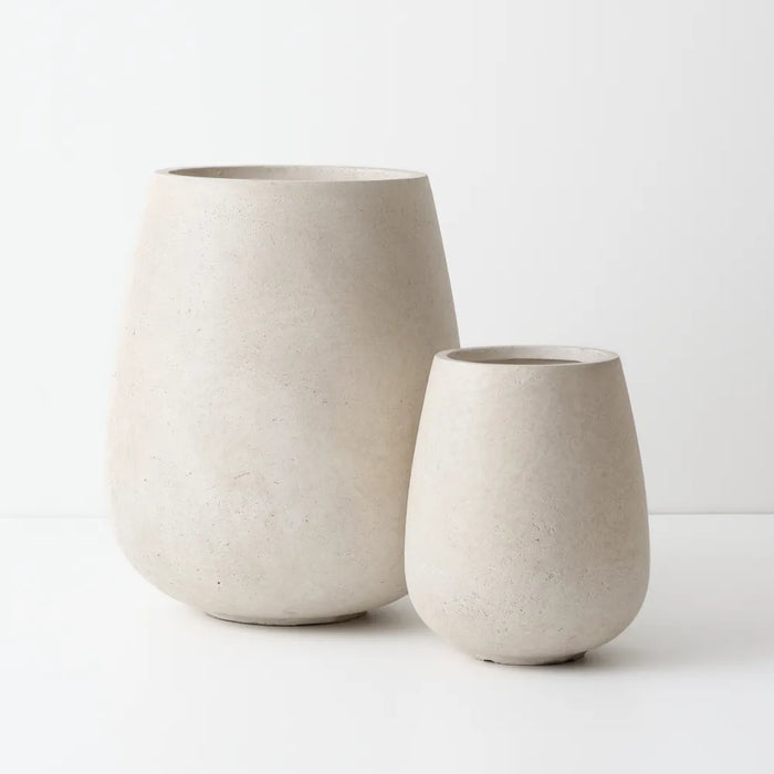 Kanso Pot Grey White Marlstone 48cm Set of 2
