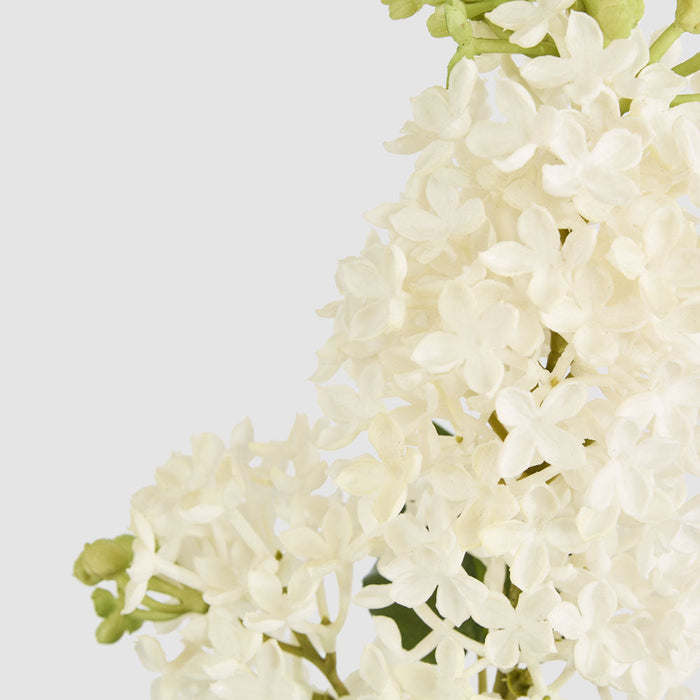 Artificial Real Touch Lilac Floral Stem White 71cm White - FLORA DESIGNS
