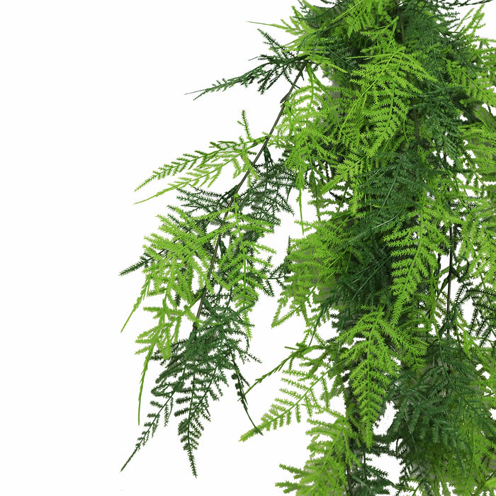 Lace Fern Garland Hanging Bush UV Resistant 76cm Vivid Green