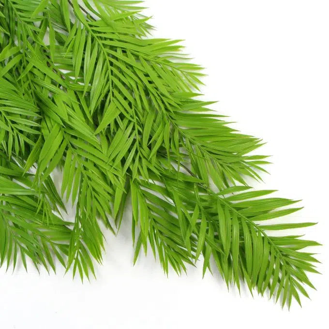 Artificial Hanging Fresh Green Bamboo Leaf Fern UV Resistant 80cm Set of 2