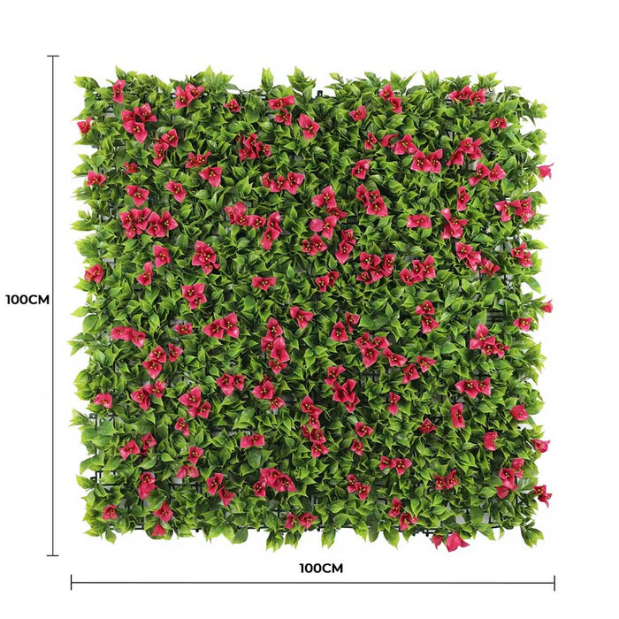 Flowering Pink Vertical Garden Green Wall 1mx1m - FLORA DESIGNS
