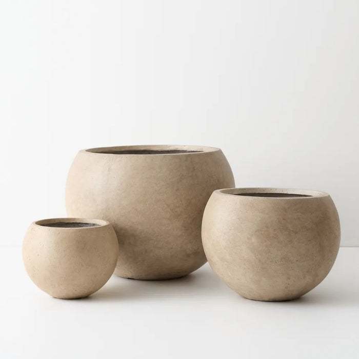 Lyra Pot Sediment Light Brown 39cm Set of 3
