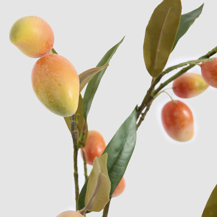 Artificial Orange Mango Stem 100cm Orange - FLORA DESIGNS