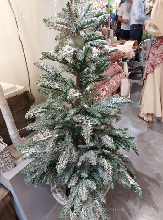 Moncton Frosted Potted Pine Tree Green 120cm
