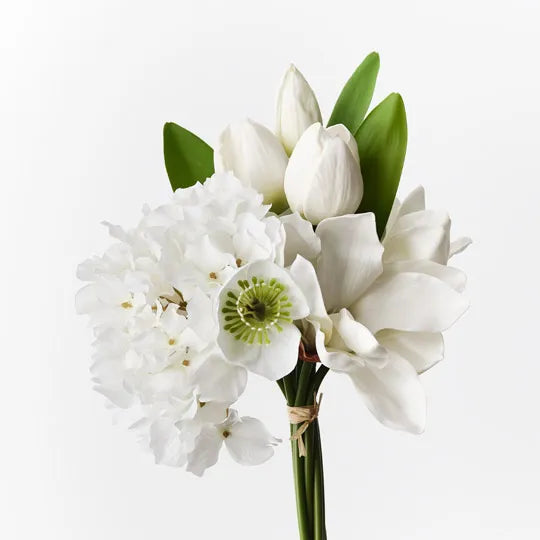 Magnolia Tulip Mix Bouquet White 30cm - Pack of 6