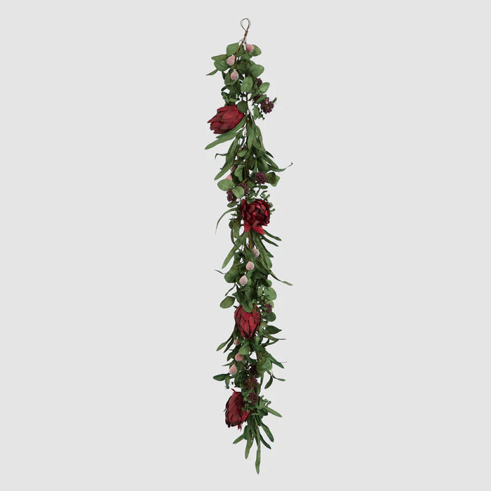 Mixed Native Protea Garland Red 190cm