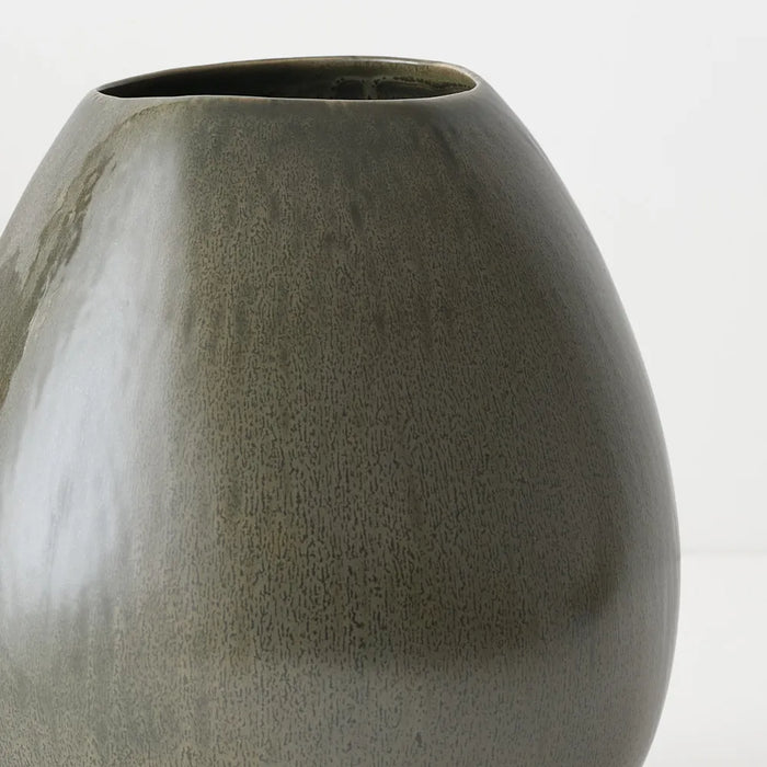 Natsuka Pod Vase Dark Olive Green, 25cm