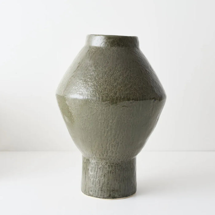 Natsuka Vase Dark Olive Green, 42cm