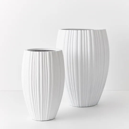 Neptuno Pot White Set of Two-  70cm