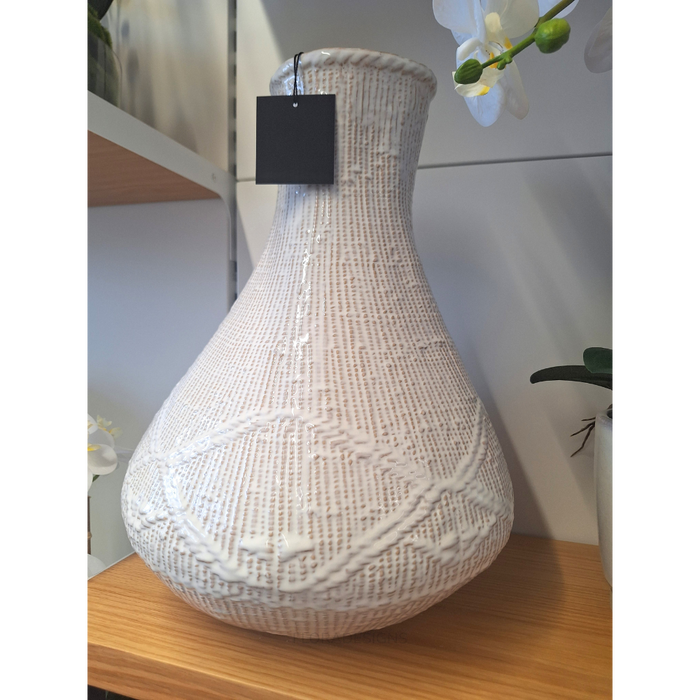 Odera White 41cm Vase