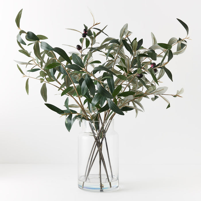 Olive Leaf Mix Green in Vase 82cm
