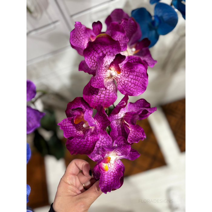 Orchid Stem Real Touch 78cm Purple Pack of 12
