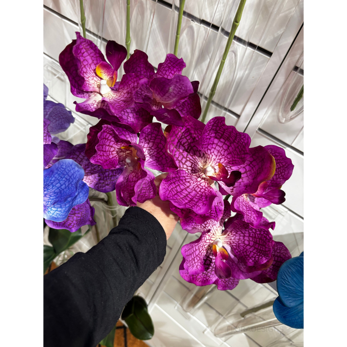 Orchid Stem Real Touch 78cm Purple Pack of 12