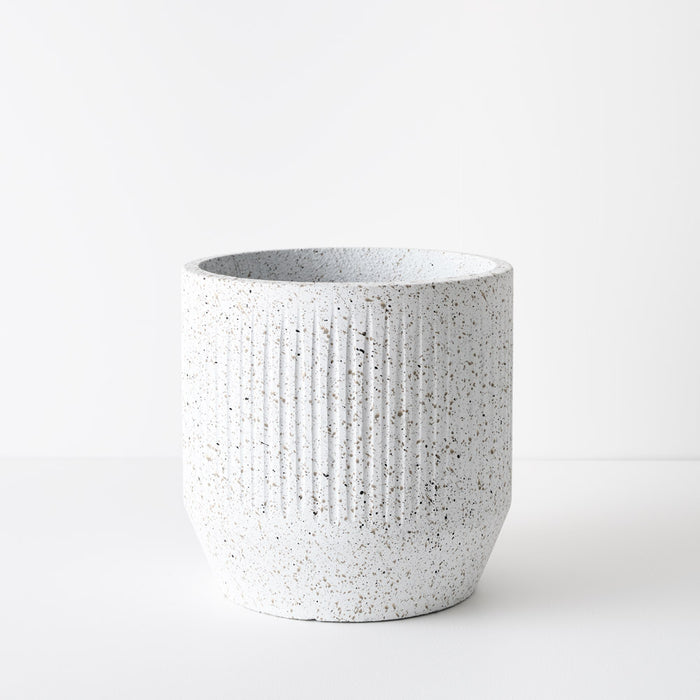 Orsola Pot White Speckled 30cm - Pack of 2