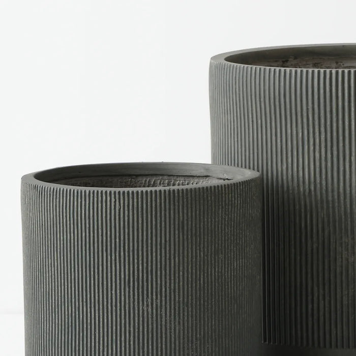 Palisade Pot Olive Green 37cm Set of 3
