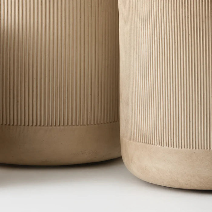 Palisade Pot Sediment Light Brown 37cm Set of 3
