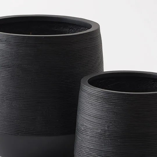 Pascali Black Pot 38cm - Set of Two