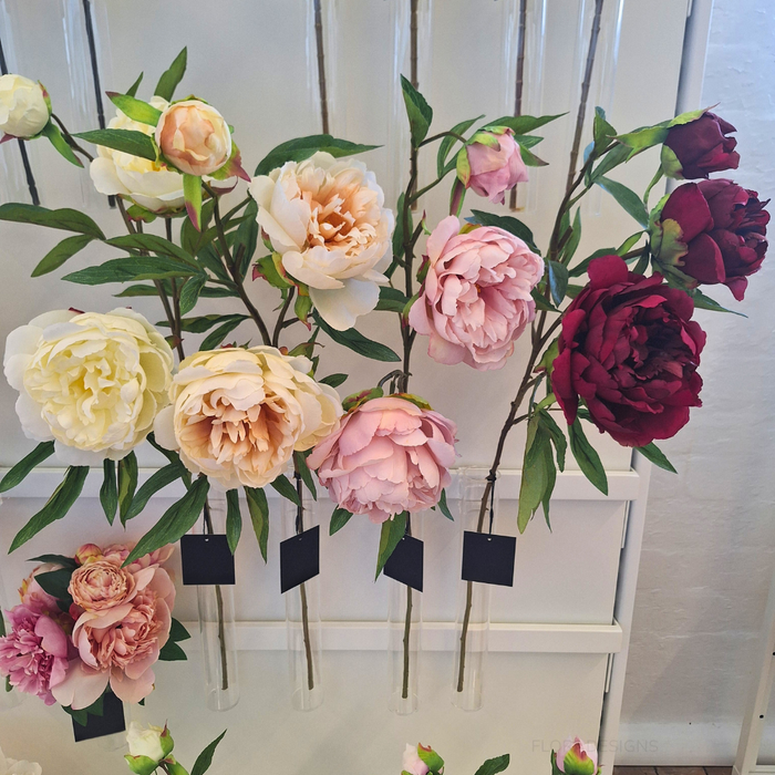 Peony x3 Light Pink 74cm - Pack of 12