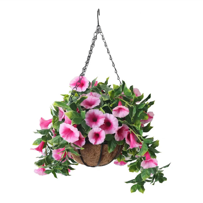 Petunia Flowers UV Resistant in Hanging Basket 28cm Pink