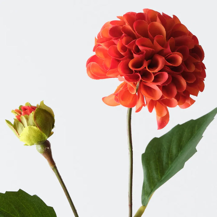 Pompon Dahlia Spray Burnt Orange, 45cm Pack of 12