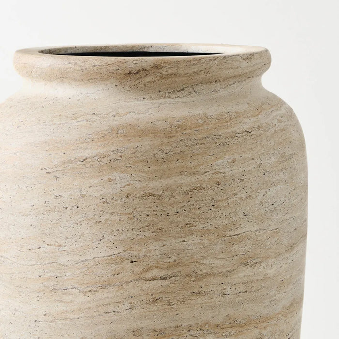 Pot Imperial Ivory Travertine 60cm