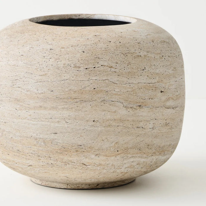 Pot Koro Ivory Travertine 30cm
