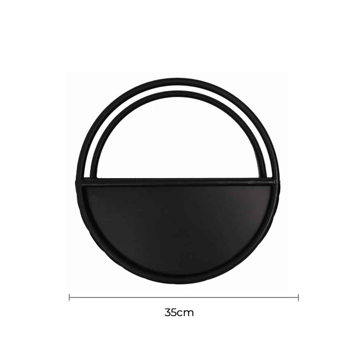 Floating Half Moon Semi Circle Metal Wall Planter 35cm - FLORA DESIGNS