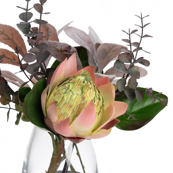 Protea & Eucalyptus Mixed Arrangement 28cm