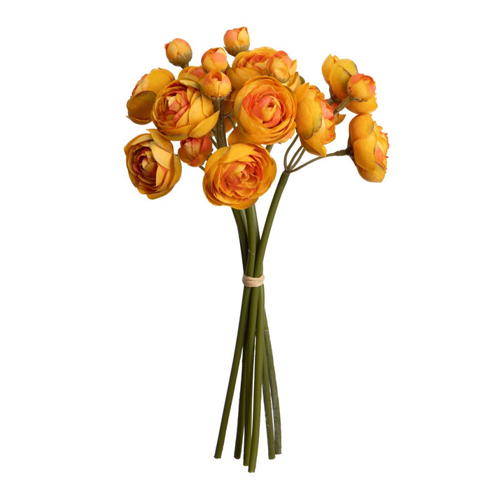 Ranunculus Bundle 28cm Autumn Orange Set of 12