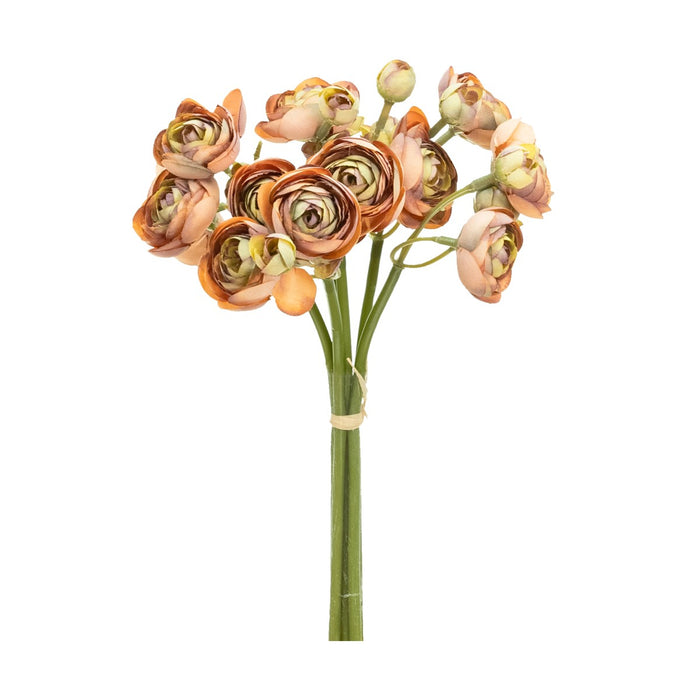 Ranunculus Bundle 28cm Burnt Orange Set of 12