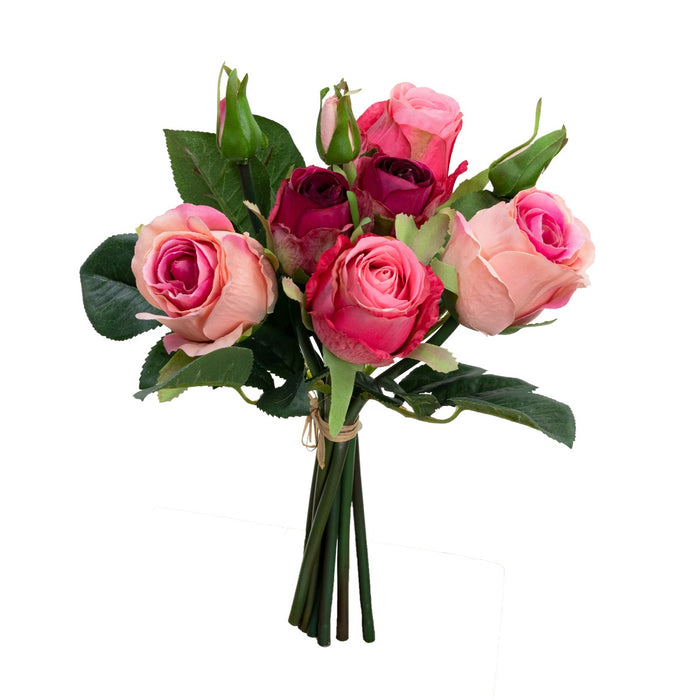 Rose Bundle Pink 28cm Red Set of 12